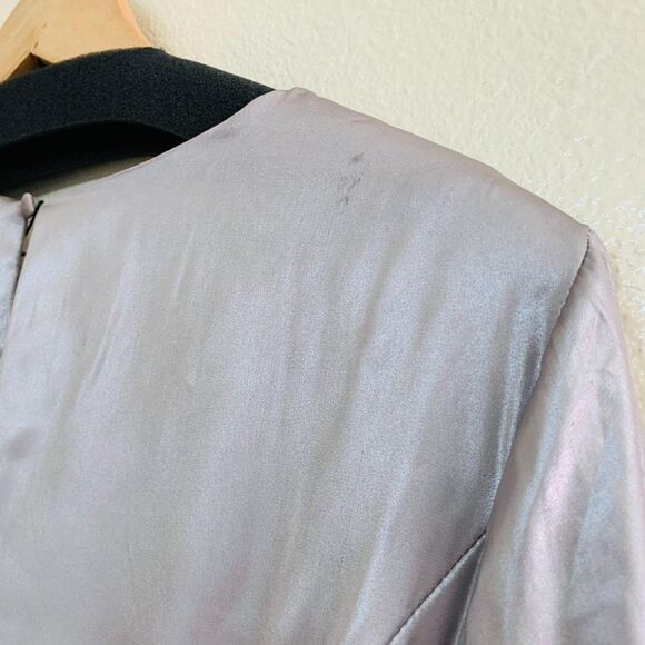 Bardot Shimmer Draped Mini Dress Size 8 Medium in Silver  39696DB - Picture 11 of 11